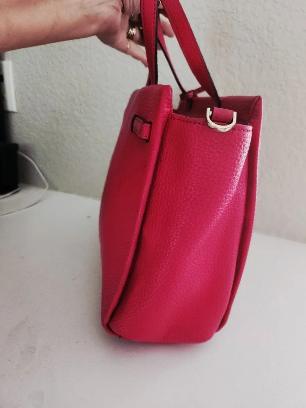 Euc Kate Spade NY Dark Pink Leather Shoulder Bag Purse